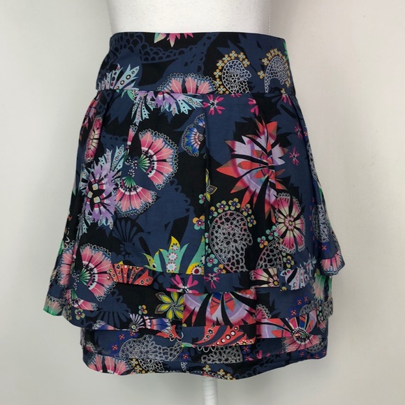 SOLD NWOT Leifsdottir Floral Layered Mini Skirt - Picture 3 of 6